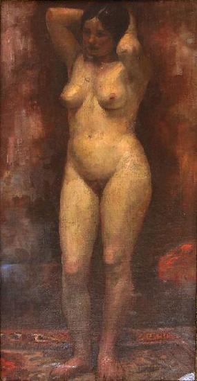 Nicolae Vermont Nud, ulei pe panza Sweden oil painting art